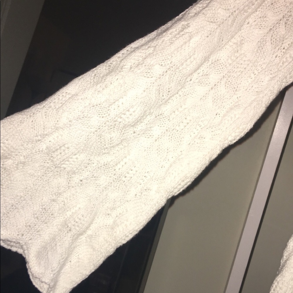 New! White knit sweater with bell sleeves!!